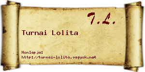 Turnai Lolita névjegykártya